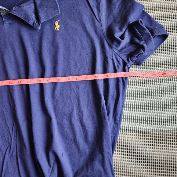 Ralph Lauren Polo Men's XL Classic Fit Blue Polo Yellow Pony Logo - Picture 3 of 6